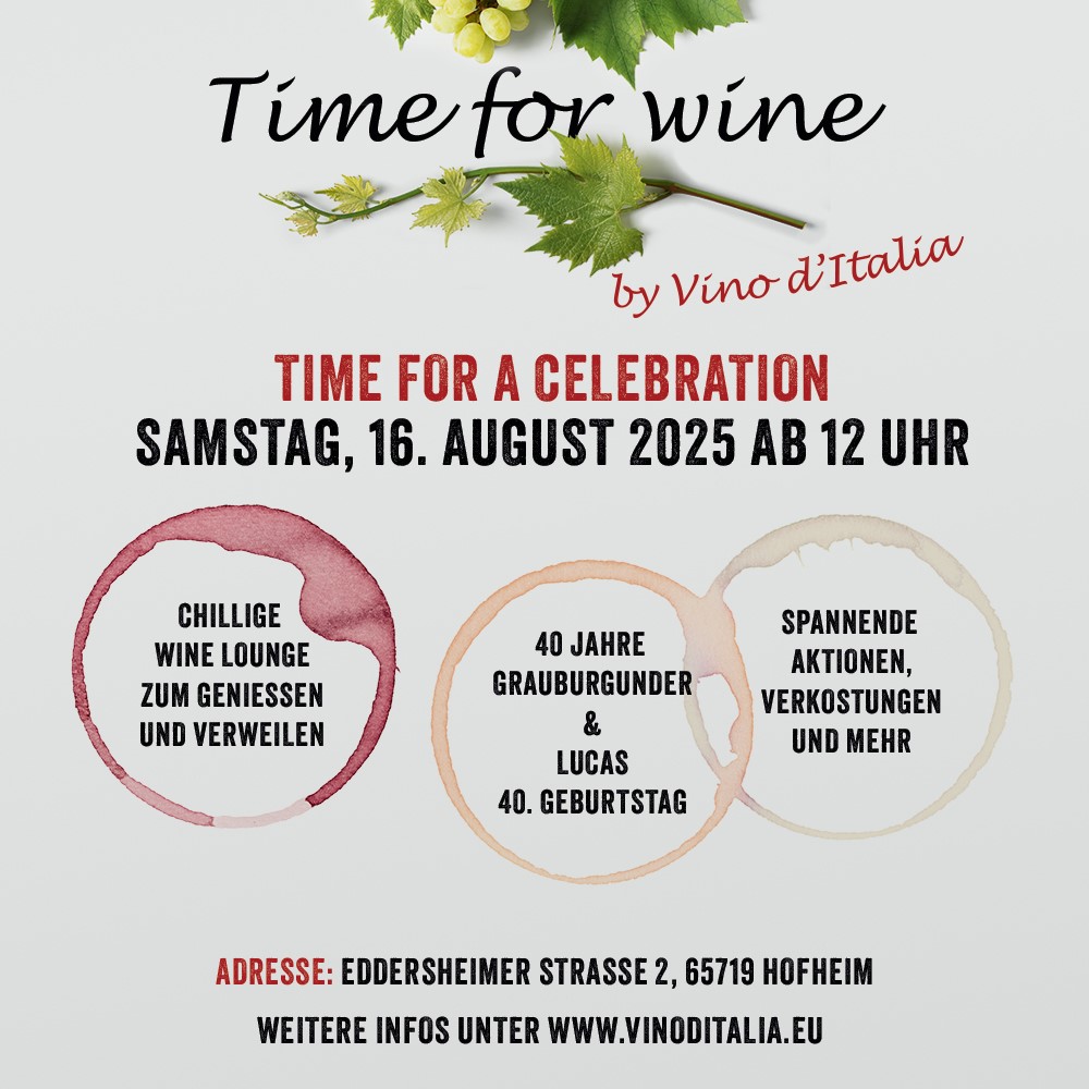 TIME FOR A CELEBRATION – 80 Jahre geballte Weinfreude!